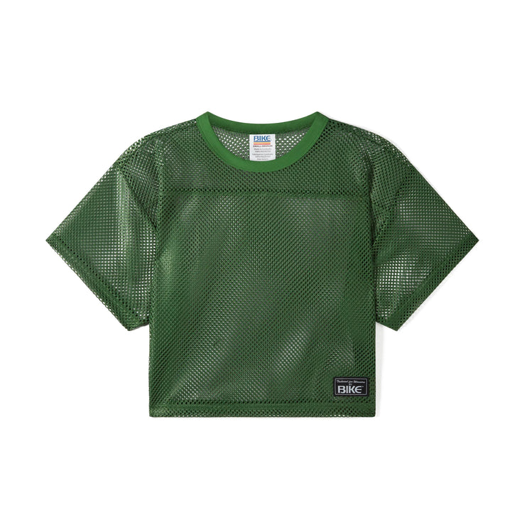 Bike Athletic Mesh Cropped Jersey T-Shirt - Green