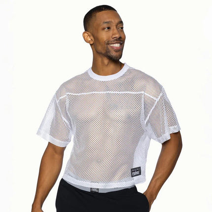 Bike Athletic cropped mesh jersey t-shirt white