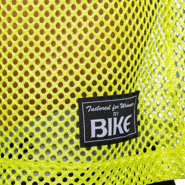 Bike Athletic Cropped Mesh Sleeveless Hoodie - Acid Lime