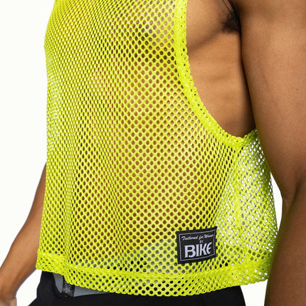 Bike Athletic cropped mesh hoodie acid lime