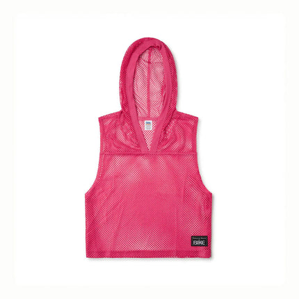 Bike Athletic cropped mesh hoodie hot pink