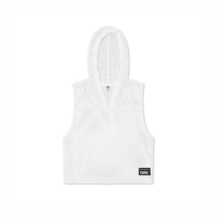 Bike Athletic cropped mesh hoodie white