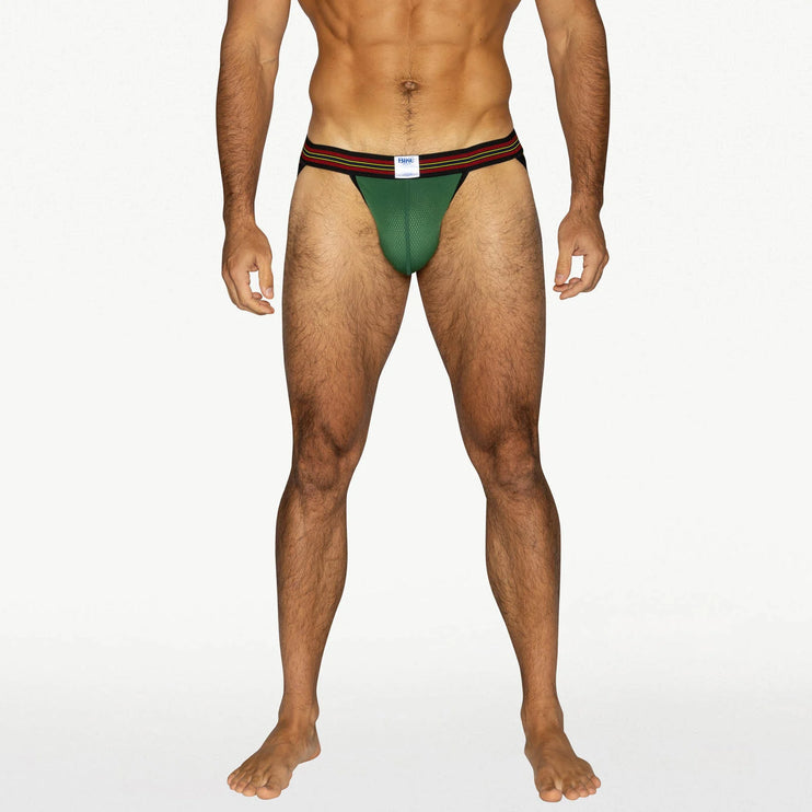 Bike Athletic Mesh Jockstrap - Green