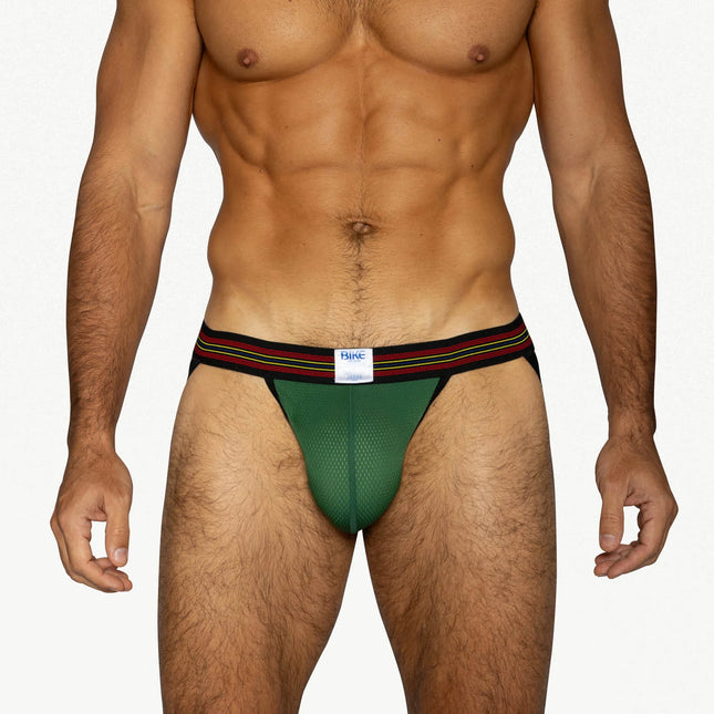 Bike Athletic Mesh Jockstrap - Green
