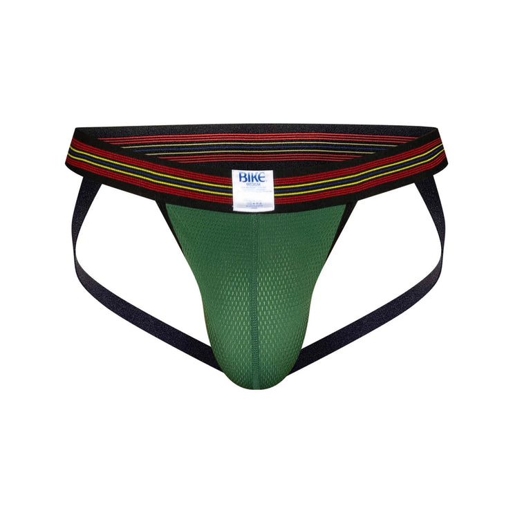 Bike Athletic Mesh Jockstrap - Green