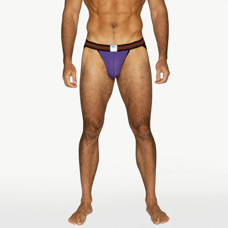 Bike Athletic Mesh Jockstrap - Purple