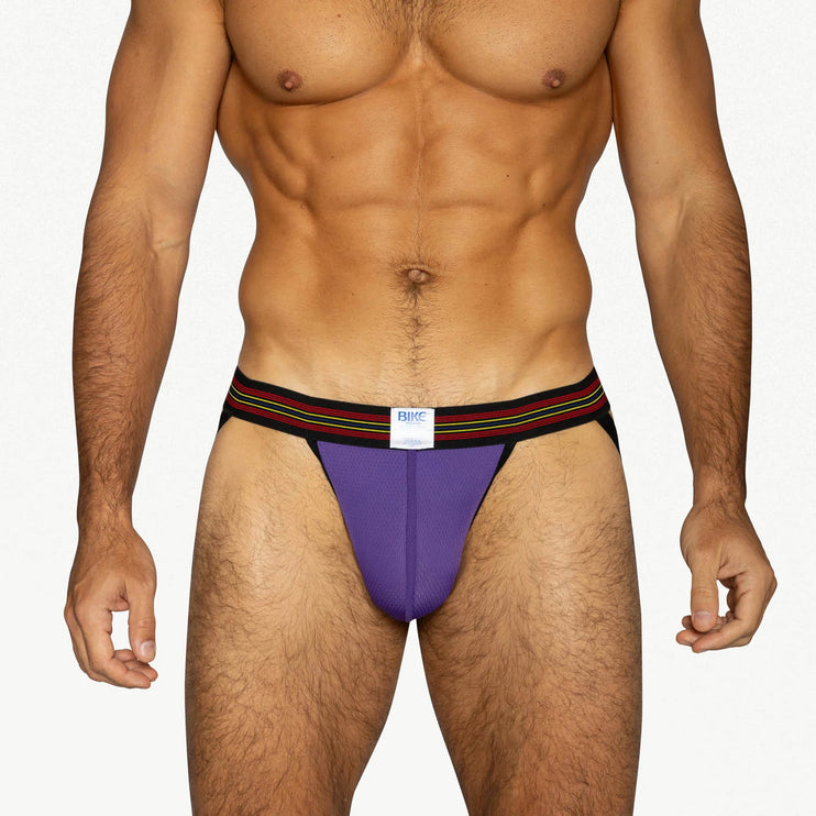 Bike Athletic Mesh Jockstrap - Purple
