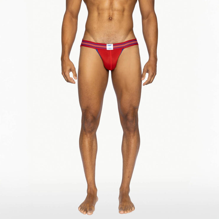 Bike Athletic Mesh Jockstrap - Red
