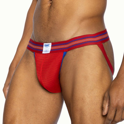 Bike Athletic Mesh Jockstrap - Red