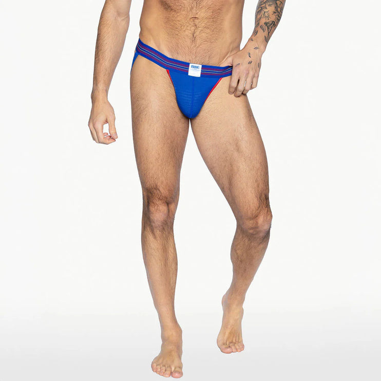 Bike Athletic mesh jockstrap blue