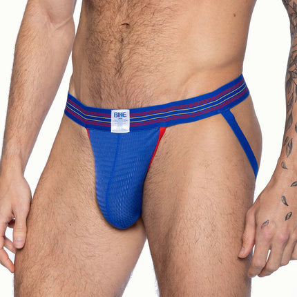 Bike Athletic mesh jockstrap blue