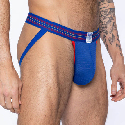 Bike Athletic mesh jockstrap blue
