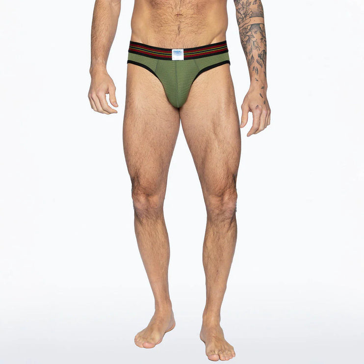 Bike Athletic mesh brief olive