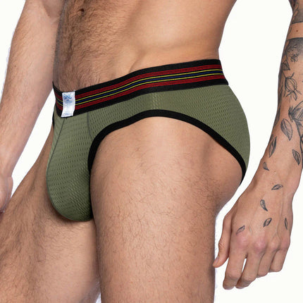 Bike Athletic mesh brief olive
