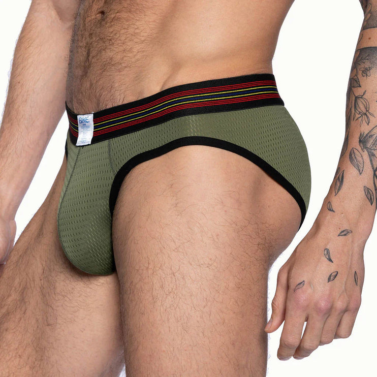 Bike Athletic mesh brief olive