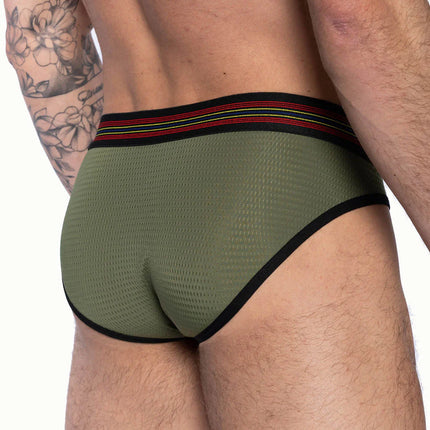 Bike Athletic mesh brief olive