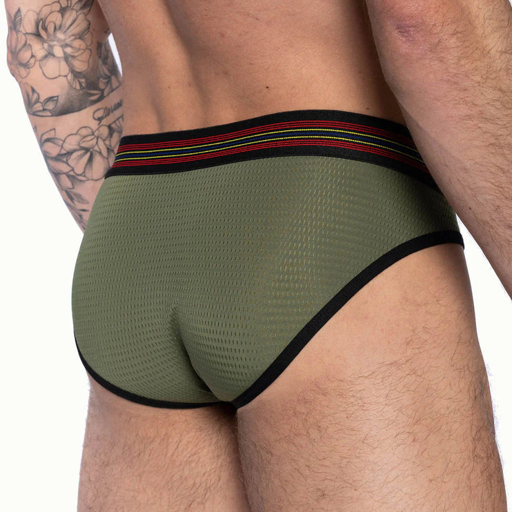 Bike Athletic mesh brief olive