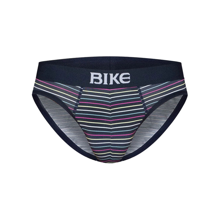 Bike Athletic Cotton Brief - Navy Stripe