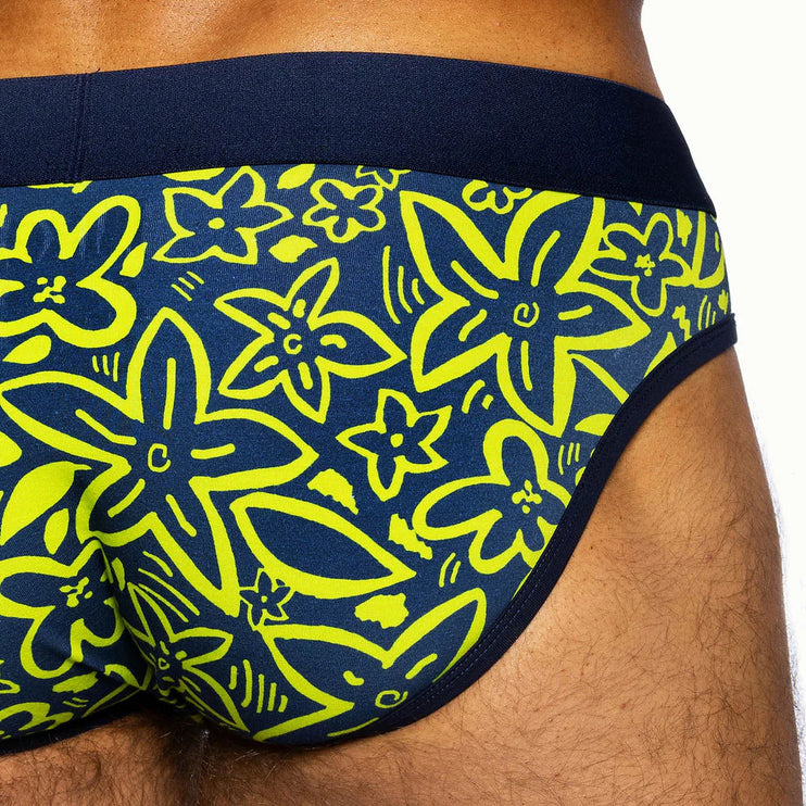 Bike Athletic cotton brief flower party