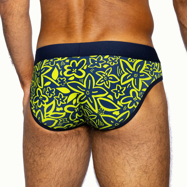 Bike Athletic cotton brief flower party