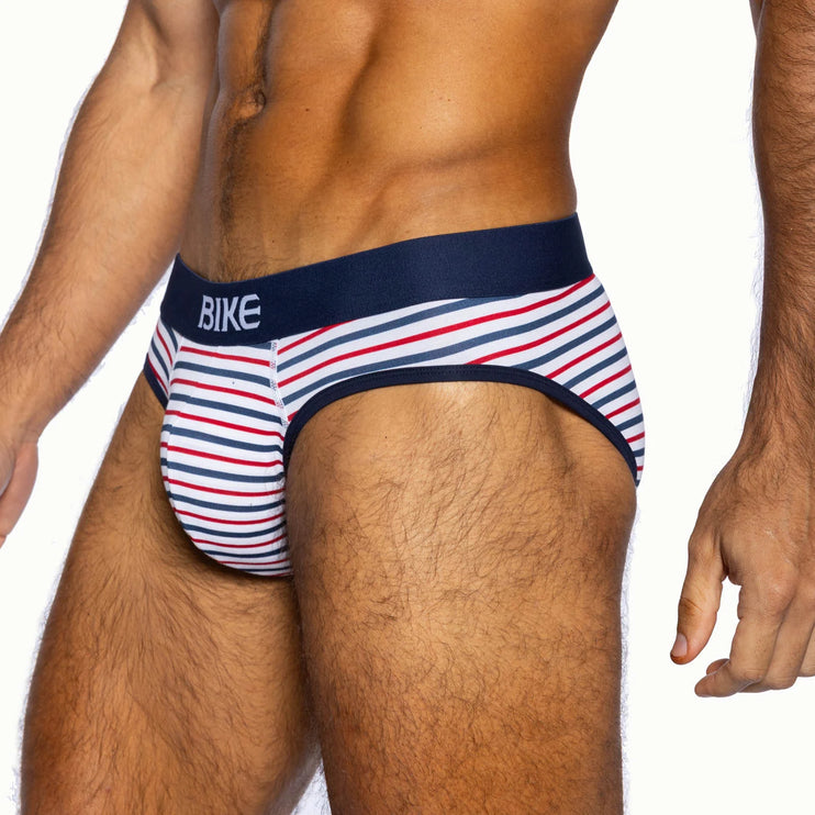 Bike Athletic Cotton Brief - Stripe