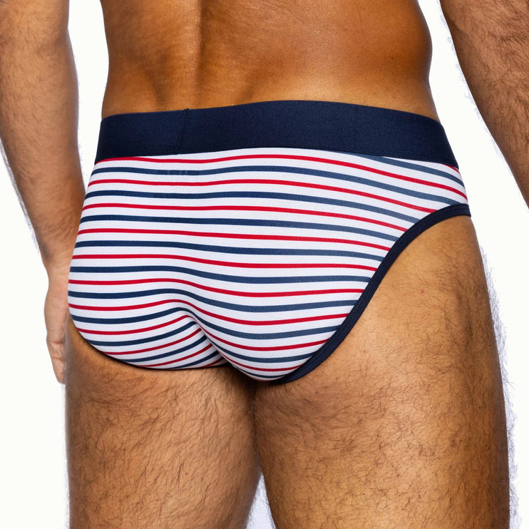 Bike Athletic Cotton Brief - Stripe
