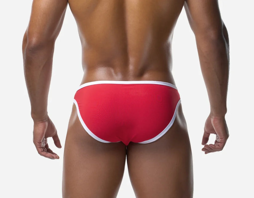 PUMP! Bay V-Cheeky Swim Brief - Red