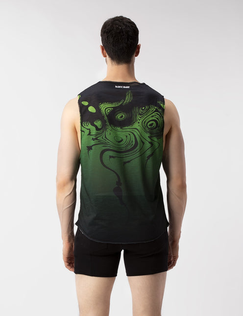 Barcode Berlin Keta muscle tank top green/black size L