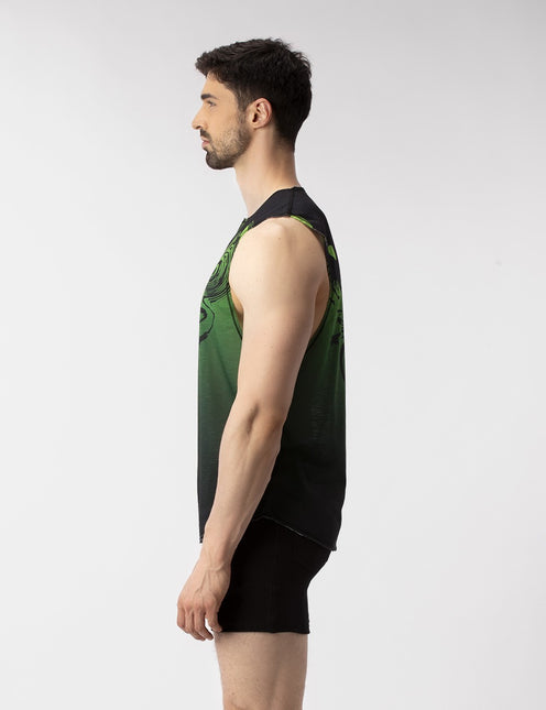 Barcode Berlin Keta muscle tank top green/black size L