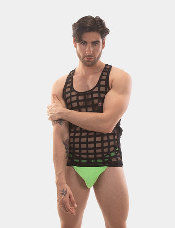 Barcode Berlin Rav mesh tank black – Egoist Underwear