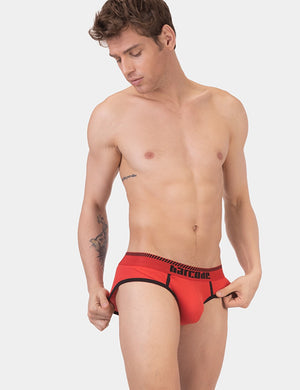 Barcode Berlin Solger ribbed cotton brief red