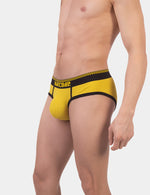 Barcode Berlin Solger ribbed cotton brief yellow