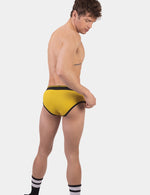 Barcode Berlin Solger ribbed cotton brief yellow