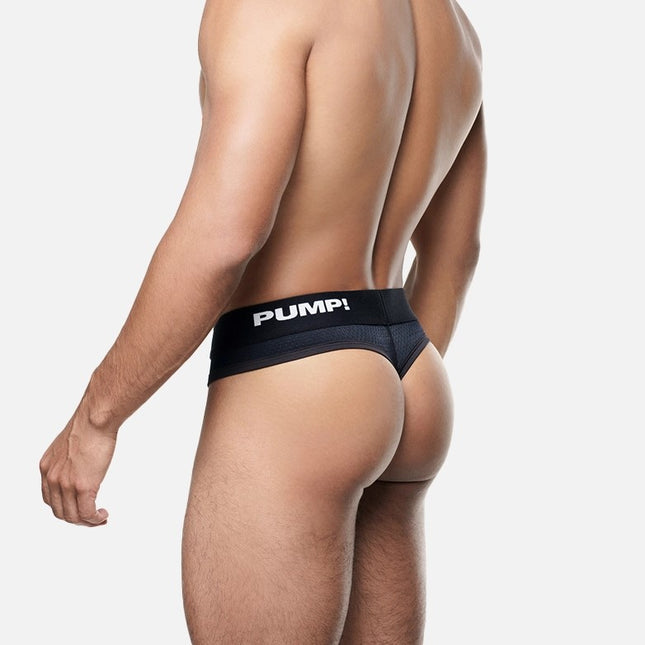 PUMP! Classic mesh thong black size S