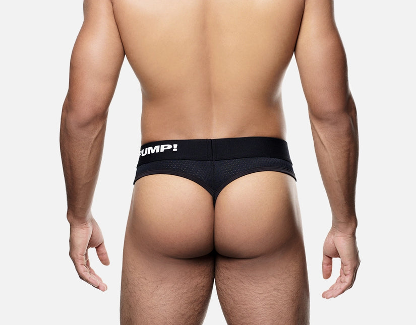 PUMP! Classic mesh thong black size S