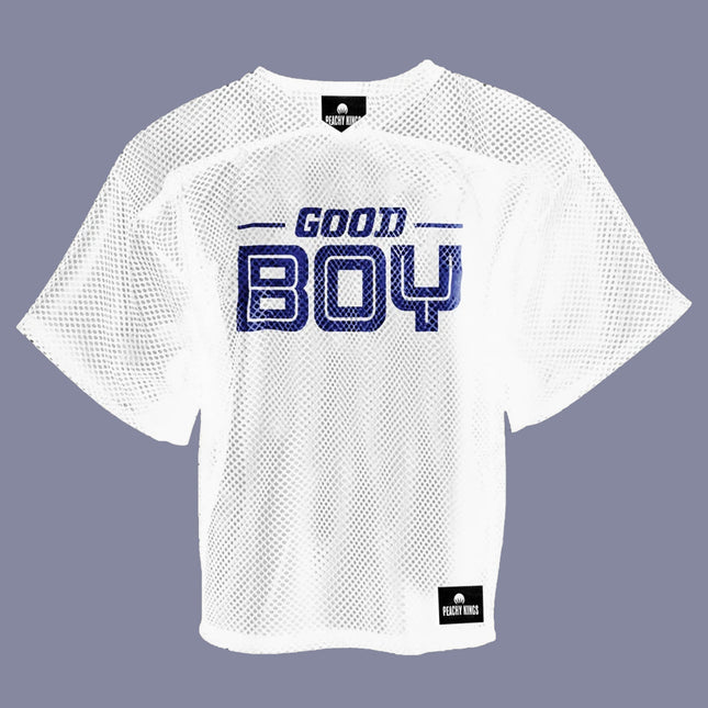 Peachy Kings Good Boy Mesh Football Jersey - White