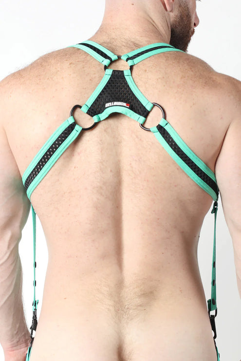 Cellblock 13 Bare 2.0 mens sexy party Mesh Harness turquoise Egoist Chicago www.egoistunderwear.com 