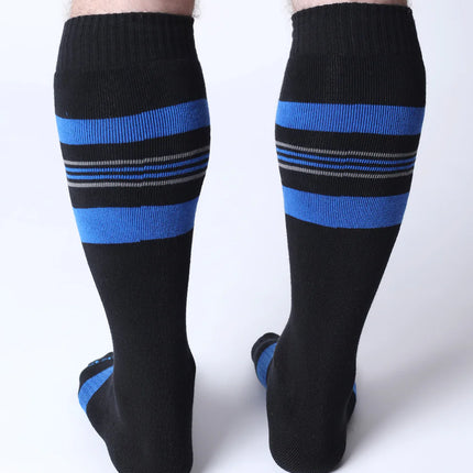 Cellblock 13 Tight End Shadow mens sexy knee-high socks black/blue Egoist Chicago www.egoistunderwear.com 