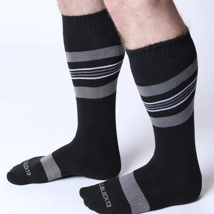 Cellblock 13 Tight End Shadow mens sexy knee-high socks black/grey Egoist Chicago www.egoistunderwear.com 
