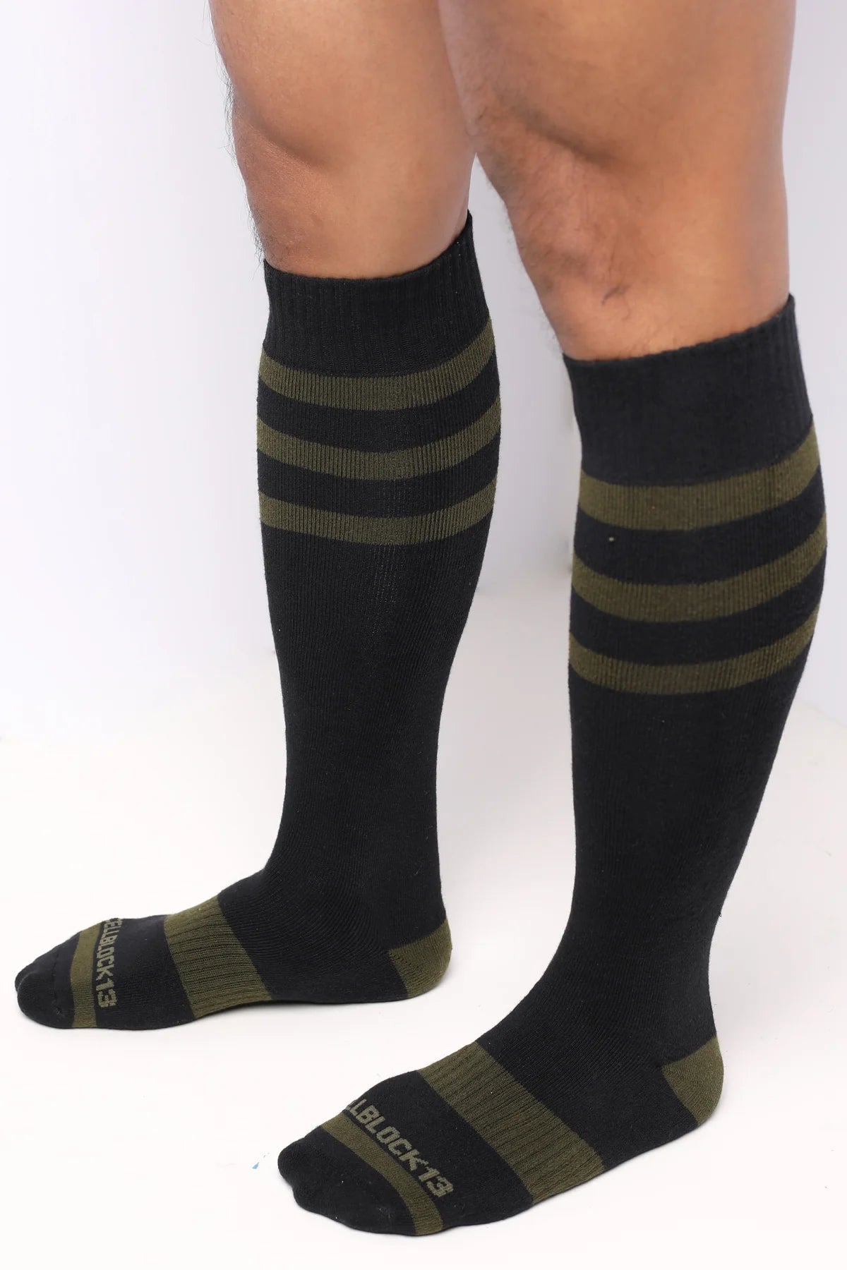 Cellblock 13 Linebacker knee-high socks black/army green