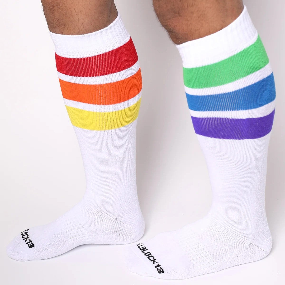 Cellblock 13 Pride socks white