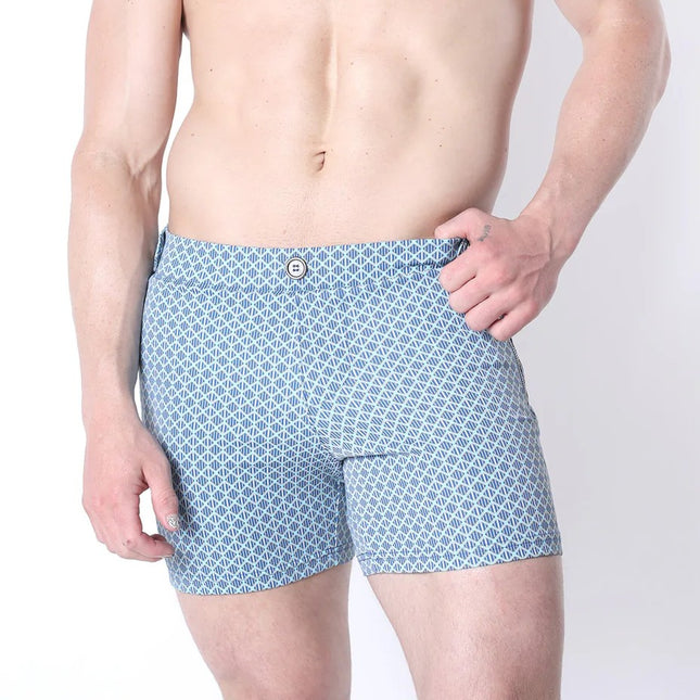Timoteo Clemente 5-Inch Hybrid Swim Shorts - Blue