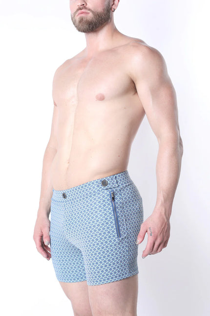 Timoteo Clemente 5-Inch Hybrid Swim Shorts - Blue