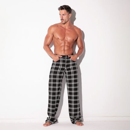 Code 22 Cameron pants 9791 plaid black/white Egoist Chicago www.egoistunderwear.com