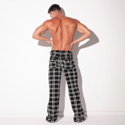 Code 22 Cameron pants 9791 plaid black/white Egoist Chicago www.egoistunderwear.com