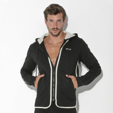 Code 22 Focus 9815 cotton long sleeve zipper hoodie black www.egoistunderwear.com Egoist Chicago