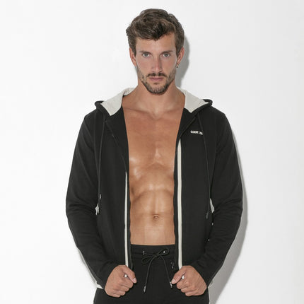 Code 22 Focus 9815 cotton long sleeve zipper hoodie black www.egoistunderwear.com Egoist Chicago