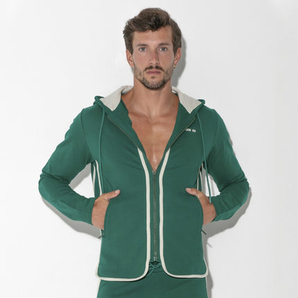 Code 22 Focus 9815 cotton long sleeve zipper hoodie green www.egoistunderwear.com Egoist Chicago