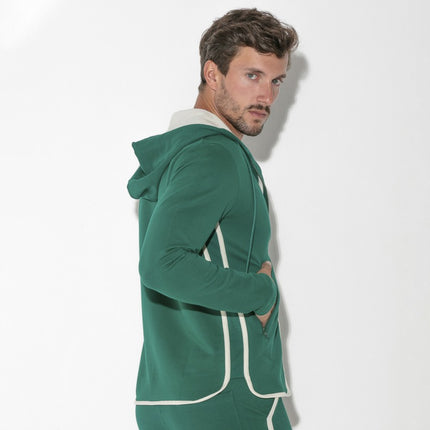 Code 22 Focus 9815 cotton long sleeve zipper hoodie green www.egoistunderwear.com Egoist Chicago