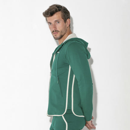 Code 22 Focus 9815 cotton long sleeve zipper hoodie green www.egoistunderwear.com Egoist Chicago